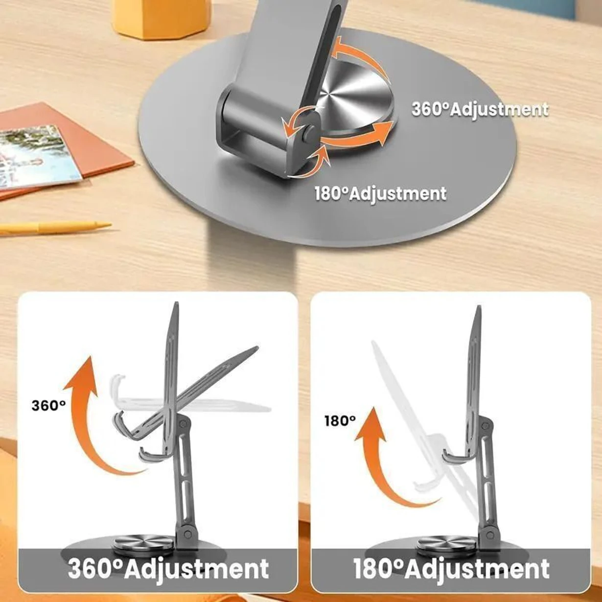 Adjustable Mobile Phone Stand Holder for Desk, Table & Video Calls (Pack of 2)